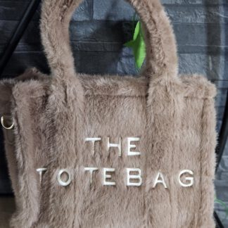 Fluffy Damestas licht bruin