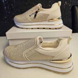 DAMES SNEAKER BEIGE BLING